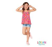 Losan - Top Fucsia in Stile Etnico Bambina Junior - 2A