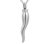 LOSAYM Collana Ciondolo Cremazione Collana con Ciondolo per Urna Cremantina A Forma di Peperoncino per Cenere