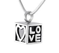 LOSAYM Collana Ciondolo Cremazione Ti Amo Cuore Cremazione Gioielli Urna Collana