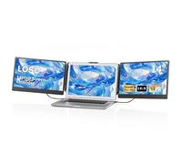 LOSC Estensore per schermo portatile, monitor portatile per computer portatile con pannello IPS da 14 pollici, FHD 1080P, triplo monitor per laptop, per Windows, Mac, ufficio, viaggi di lavoro (S2)