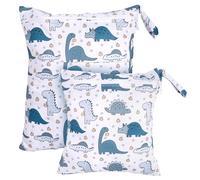 Loscarol, 2 sacchetti per l'asilo nido grande, borsa per il naso, borsa per pannolini, borsa bagnata per l'asilo nido personalizzato per pannolini in tessuto (arcobaleno), Zucca, Groß, Klein, Borsa