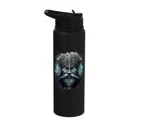 L'oscuro mistico vichingo con l'armatura Stainless Steel Insulated Water Bottle