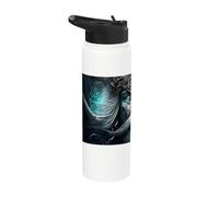 L'oscuro mistico vichingo con l'armatura Stainless Steel Insulated Water Bottle