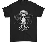 Lose My Mind Magic Mushrooms LSD Trippy Uomo T-Shirt 100% Cotone