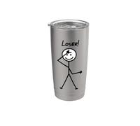 Loser! Stickman Doodle Scribble stampato divertente figura stilizzata Bicchiere termico in acciaio inox doppia parete
