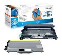 LOSMANN 1 toner e 1 tamburo compatibili per Brother TN2120 DR2100 DCP-7030 DCP-7040 DCP-7045N 2140N 2150N 2170 2170W MFC-7320 MFC-7440N MFC-7840W (2 Pack)