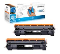 LOSMANN 135X Toner con chip compatibile per HP 135X W1350X per HP Laserjet MFP M234dw M234sdw M234sdn M234dwn M209dw M209dwn M234 M209 135A W1350A (2 Nero)