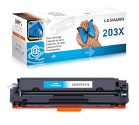 LOSMANN 203X Toner Compatibile per HP 203X CF541X 203A CF541A per HP Color Laserjet PRO MFP M281fdw MFP M280nw MFP M281cdw MFP M281fdn, HP Color Laserjet PRO M254dw M254d