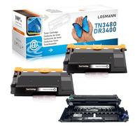 LOSMANN 2x Toner e 1x Tamburo compatibile per Brother TN3480 TN3430 DR3400 HL-L5000D HL-L5100DN HL-L5200DW HL-L6400DW HL-L5200DWT MFC-L5750DW MFC-L5700DW MFC-L5800DW MFC-L5850DW MFC-L6900DW