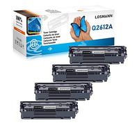 LOSMANN 4x Toner compatibile per Q2612A 12A FX9 FX10 CAN703 per HP Laserjet 1010 1012 1015 1018 1020 1022 1022N 1022NW 3015 3015AIO 3020 3020AIO 3030 3030AIO 3050 3050Z 3052 3055 M1005MFP M1319FMFP
