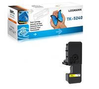 LOSMANN TK-5240 Giallo Cartuccia toner compatibile con Kyocera TK5240 Y per Kyocera Ecosys M5526cdw M5526cdn, Kyocera Ecosys P5026cdw P5026cdn (1 Giallo)