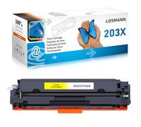 LOSMANN Toner Compatibili con HP 203X CF542X 203A CF542A per Color Laserjet Pro M281fdw M280nw M281cdw M281fdn, M254dw M254dn M254nw (Giallo)
