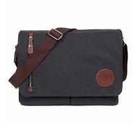 LOSMILE Borse a spalla da uomo, Borse Messenger Borsa a Tracolla Borsa di Tela.（Nero）