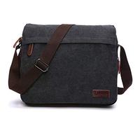 LOSMILE Borse a spalla da Uomo,Borse Messenger di tela, Borse per 15.6" PC portatili, Borsa a tracolla, Per lavoro e scuola.