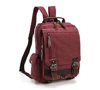 LOSMILE Zaino Uomo donne Zaini Tela Zainetto Borsa a Tracolla Borsa di Tela Sacchetto del Messaggero Sacchetto di Messenger bag Backpack. (Viola)