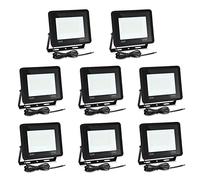 Lospitch 10x Faretto LED da esterno 50W, super luminoso 4250LM proiettore LED impermeabile IP66, bianco caldo 3000K, lampada da esterno per cortili, garage, hotel, campi sportivi, giardini, Playground