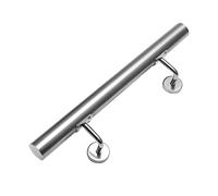 Lospitch - Corrimano, ringhiera per scale, in acciaio inox, a parete, per interni ed esterni, con staffa a parete e cappucci di chiusura per estremità, 50 cm