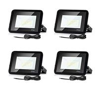 Lospitch Faretto LED 20W 4er, Proiettore Super Luminoso 1700LM, Spotlight Bianco Caldo 3000K Esterno, Impermeabile IP66 per Palcoscenico, Garage, Decor Campo Sportivo [Classe Energetica A++]