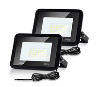 Lospitch Faretto LED da Esterno 20W 2 Pezzi, Faretti LED Impermeabile IP66, Super Luminosa 1700LM Bianco Caldo 3000K Faro LED Esterno, per Cortile Garage Piazza (Nessuna Spina)