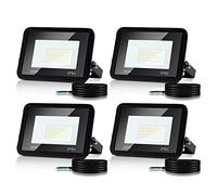Lospitch Faretto LED da Esterno 20W 4 Pezzi, Faretti LED Impermeabile IP66, Super Luminosa 1700LM Bianco Caldo 3000K Faro LED Esterno, per Cortile Garage Piazza (Nessuna Spina)