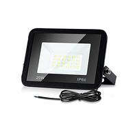 Lospitch Faretto LED da esterno 20W, Floodlight LED super luminoso 1700LM, proiettore LED bianco caldo 3000K, impermeabile IP66 per giardino, garage, campo sportivo [classe energetica A++]