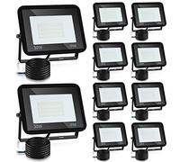 Lospitch Faretto LED da Esterno 30W 10 Pezzi, Faretti LED Impermeabile IP66, Super Luminosa 2550LM Bianco Caldo 3000K Faro LED Esterno, per Cortile Garage Piazza (Nessuna Spina)
