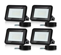 Lospitch Faretto LED da Esterno 30W 4 Pezzi, Faretti LED Impermeabile IP66, Super Luminosa 2550LM Bianco Caldo 3000K Faro LED Esterno, per Cortile Garage Piazza (Nessuna Spina)