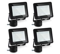 Lospitch Faretto LED da Esterno 50W 4 Pezzi, Faretti LED Impermeabile IP66, Super Luminosa 4250LM Bianco Caldo 3000K Faro LED Esterno, per Cortile Garage Piazza (Nessuna Spina)