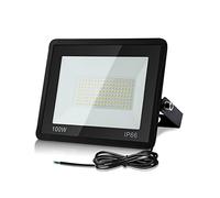 Lospitch Faretto LED da esterno, Proiettore LED 100W 8500LM super luminoso 3000K bianco caldo, Faretti LED per illuminazione da esterno IP66 waterproof, campo sportivo, hotel [classe energetica A++]