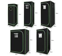 Lospitch Grow Tent, 100x100x200 cm Grow Box, Tenda da Coltivazione per Piante, Impermeabile, Oxford 600D, Nero/Verde