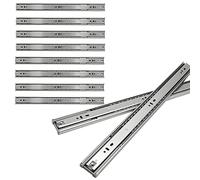 Lospitch - Guide per cassetti, 4 paia (8 pezzi), a estrazione completa, 350 mm, 35 kg di portata, guide telescopiche, per cassetti, carico pesante