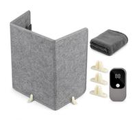 Lospitch Riscaldamento da tavolo a infrarossi, pieghevole, 96 x 53 cm | Con 3 livelli di riscaldamento, timer e display digitale, include coperta termica e piedini per scrivania