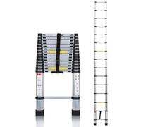 Lospitch Scala Telescopica Con Gancio Rimovibile - Estensibile in Alluminio da 4,4 m, Pieghevole, Capacità di Carico 150 kg