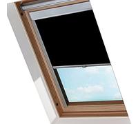 Lospitch - Tenda a rullo per lucernario, avvolgibile, oscurante, protezione termica dal calore, 206, 52 x 98,4 cm, colore nero