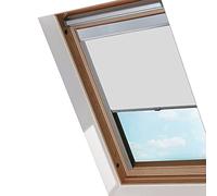 Lospitch - Tenda a rullo per lucernario, avvolgibile, oscurante, protezione termica dal calore, 206, 52 x 98,4 cm, colore grigio