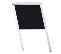 Lospitch - Tenda avvolgibile oscurante per lucernario, 100% oscurante, guide laterali argentate, per finestre GGL, GPU, GTU, GXU, GHU (48,3 x 93 cm, F06)