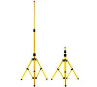 Lospitch Treppiede telescopico per faretto da costruzione, faretto regolabile in altezza, treppiede, luce di inondazione treppiede, gialla