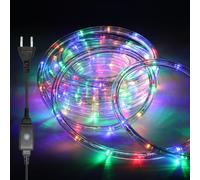 Lospitch Tubo luminoso a LED, 30 m, 720 LED, colorato, per esterni, nero, controller con funzione memoria, tubo LED per Natale, matrimonio, tetto, recinzione, illuminazione
