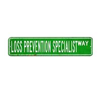 Loss Prevention Specialist Cartello stradale regalo per la prevenzione delle perdite Specialista Professione Targa in latta 10,2 x 45,7 cm Personalizzata Facile da Montare Targa in Metallo Antico