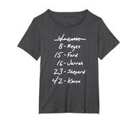Lost 4 - Locke, 8 - Reyes etc Maglietta, Donna Plus-Size, Grigio Scuro, 1X