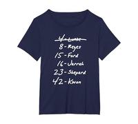 Lost 4 - Locke, 8 - Reyes etc Maglietta, Donna Plus-Size, Navy, 1X