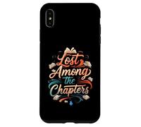 Lost Among The Chapters Book Lover Reading Design Custodia per iPhone XS Max