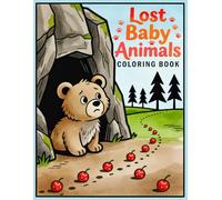 Lost Baby Animals Coloring Book: Adorable and Detailed Animal Coloring Pages for Kids Ages 8-12, Relaxing Forest, Farm, and Safari Baby Scenes to Inspire Creativity and Calm
