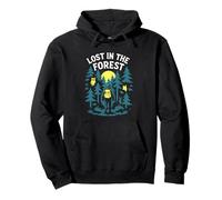 Lost in The Forest Woods Animali Escursionismo Gufo Felpa con Cappuccio