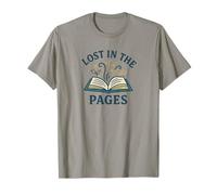 Lost in The Pages Lettura Book Lover Design Maglietta