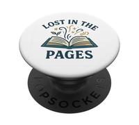 Lost in the Pages Lettura Book Lover Design PopSockets PopGrip Adesivo