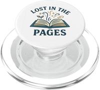 Lost in the Pages Lettura Book Lover Design PopSockets PopGrip per MagSafe