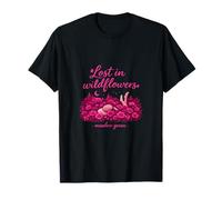 Lost in Wildflowers Cottage Core Forest Pappy Design Maglietta