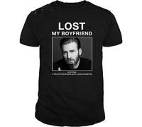 Lost My Boyfriend Chris Evans If You Find Him Or Look Alike Men Unisex 100% Cotton Short-Sleeve T-Shirts Black XXL