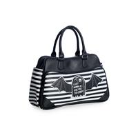 Lost Queen Give Voi The Creeps Punk Pipistrello Tombstone a Righe Borsa Borsetta